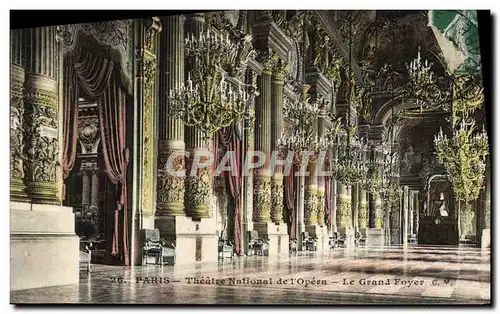 Cartes postales Paris Theatre National de L&#39Opera Le grand foyer