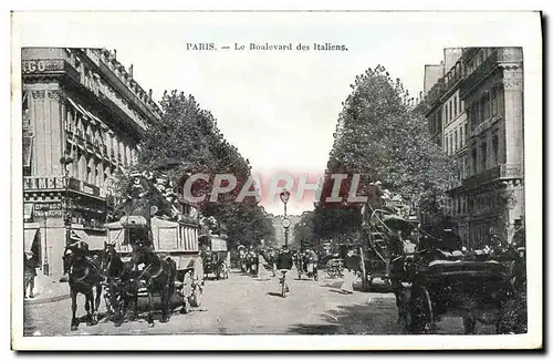 Cartes postales Paris Le Boulevard des Italiens