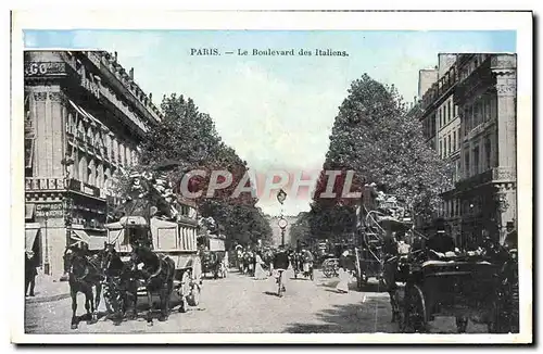 Cartes postales Paris Le Boulevard des Italiens