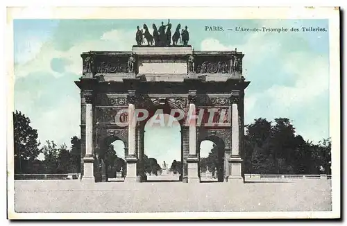 Ansichtskarte AK Paris L&#39Arc de Triomphe des Tuileres