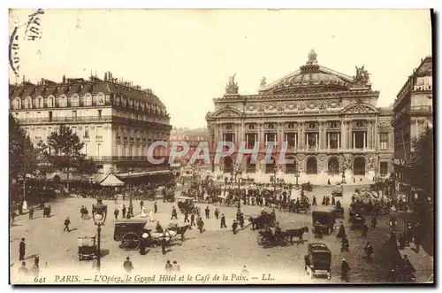 Ansichtskarte AK Paris L&#39Opera le Grand Hotel et le Cafe de la Paix