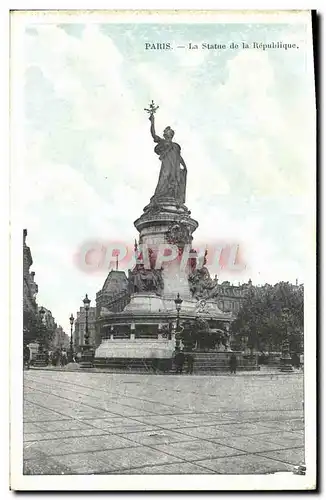 Ansichtskarte AK Paris La Statue de la Republique Lion