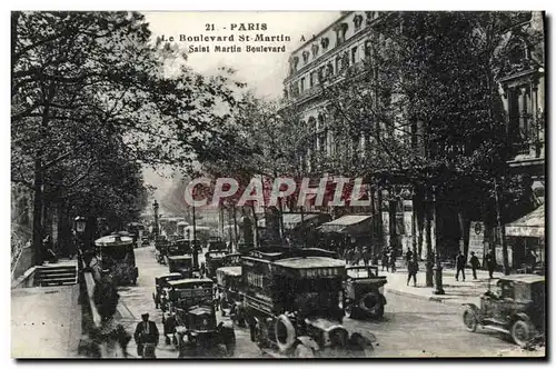 Cartes postales Paris Le Boulevard St Martin