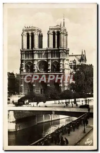 Ansichtskarte AK Paris La Cathedrale Notre Dame et le Pont Double