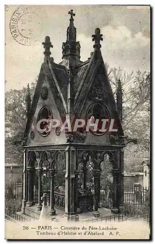 Ansichtskarte AK Paris Cimetiere du Pere Lachaise Tombeau d&#39Helene et d&#39Abeliard