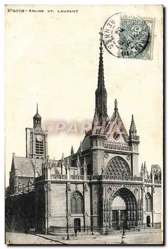 Cartes postales Paris L&#39eglise Saint Laurent