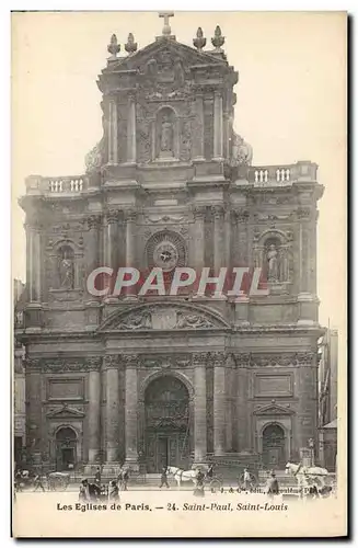 Cartes postales Paris Saint Paul Saint Louis