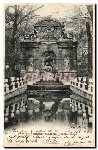 Cartes postales Paris Fontaine Medicis Luxembourg