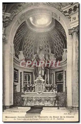 Ansichtskarte AK Paris Monument Commemoratit de L&#39Incendie du Bazar de la Charite Le sanctuaire et la vierge c