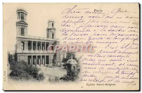 Cartes postales Paris Eglise Saint Sulpice