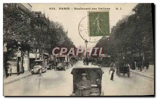 Cartes postales Paris Boulevard des Italiens