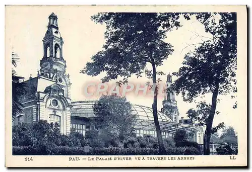 Cartes postales Pau Le Palais D&#39Hiver Vu Travers Les Arbres