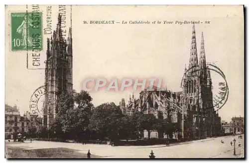 Cartes postales Bordeaux La Cathedrale et la Tour Pey Berland