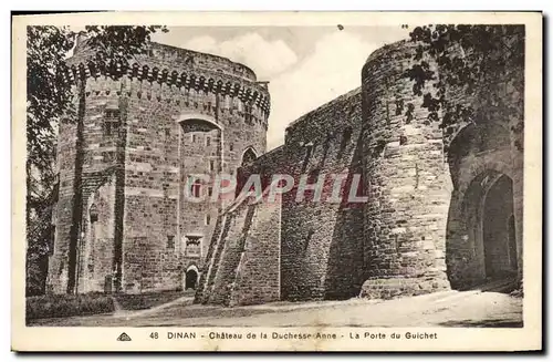 Cartes postales Dinan Chateau de la Duchesse Anne La porte du Guichet