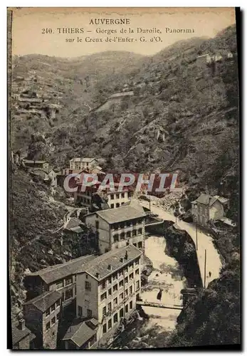 Cartes postales Thiers Gorges de la Daroile Panorama sur le crux de l&#39enfer