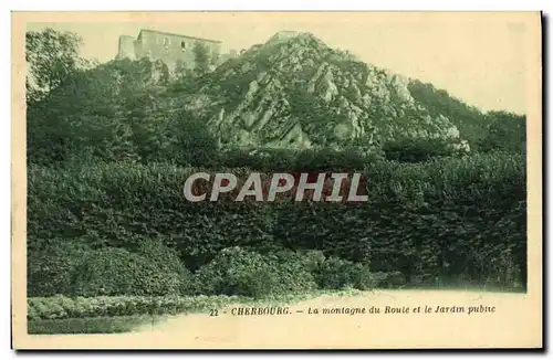 Cartes postales Cherbourg La Montagne du Roule et le Jardin Pubilc
