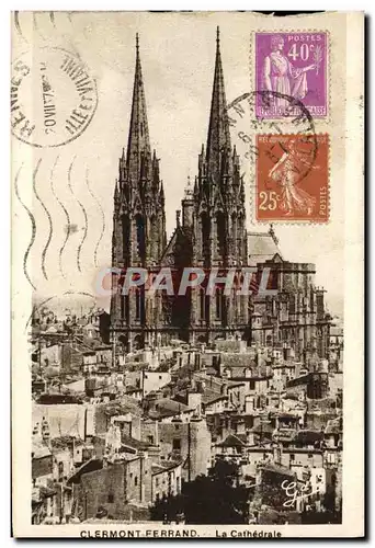 Cartes postales Clermont Ferrand La Cathedrale