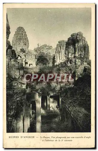 Cartes postales Ruines D&#39Angkor Le Boyon Vue Plongeante Sur une courette d&#39angle
