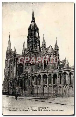 Cartes postales Bayeux Cathedrale Le Choeur et l&#39abside Cote meridional