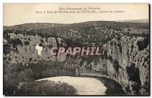 Cartes postales Dans le bois de Paiolive pres de Casteljau rempart de rochers