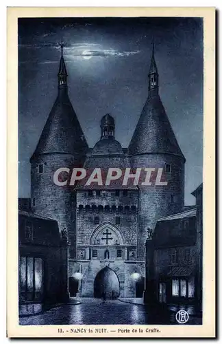 Cartes postales Nancy la Nuit Porte de la Craffe