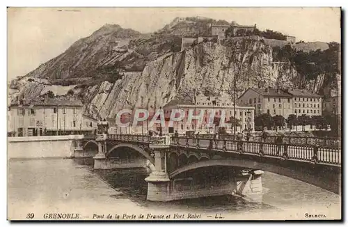 Cartes postales Grenoble Pont de la Porte de France et Fort Rabot