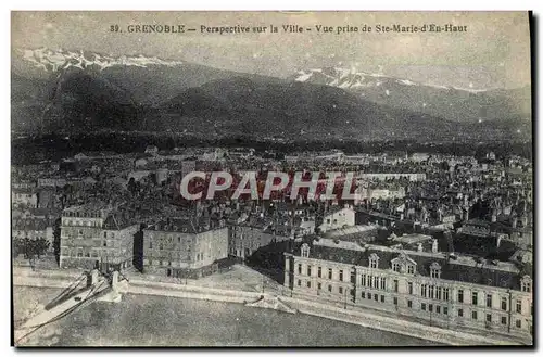 Ansichtskarte AK Grenoble Perspective Sur la Ville Vue Prise de Ste Marie d&#39En Haut