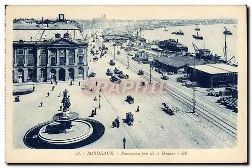 Cartes postales Bordeaux Panorama Prise de la Douane