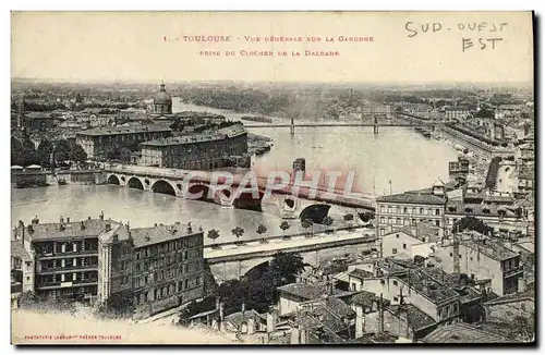 Ansichtskarte AK Toulouse Vue Generale Sur la Garonne prise du clocher de la Dalbade