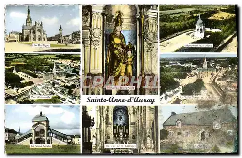 Cartes postales moderne Sainte Anne d&#39Auray Basilique Vue d&#39ensemble La Scala Sancta Monument aux morts