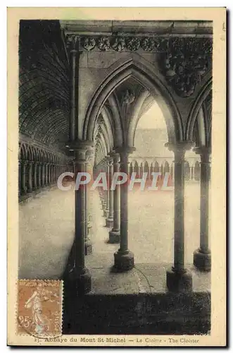 Cartes postales Abbaye du Mont St Michel Le Cloitre