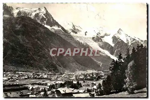 Moderne Karte Chamonix Mont Blanc et Aiguille du Midi