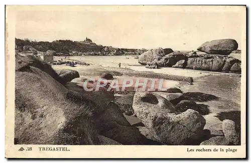 Cartes postales Tregastel Les roches de la Plage