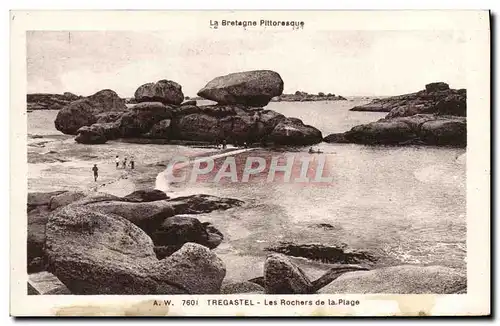 Cartes postales Tregastel Les Rochers de la Plage