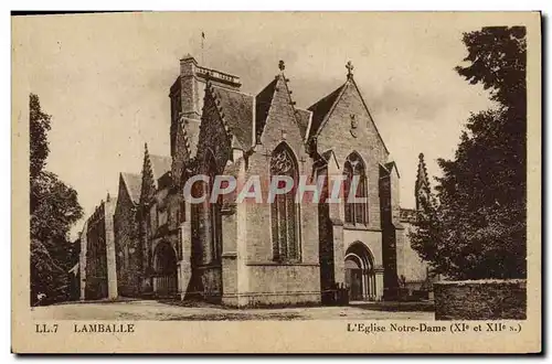 Cartes postales Lamballe L'Eglise Notre Dame