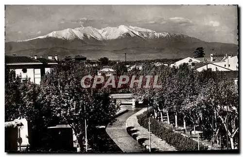 Moderne Karte Perpignan Les quais de la Basse Le Canigou