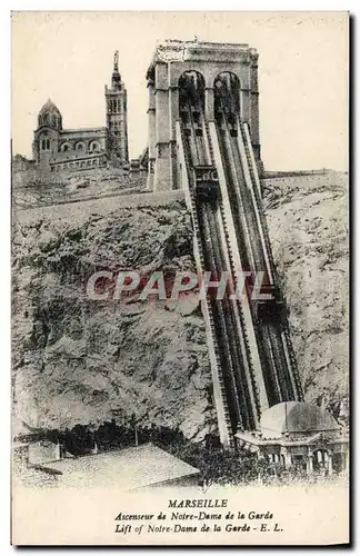 Ansichtskarte AK Marseille Ascenseur de Notre Dame de la Garde