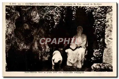 Cartes postales Clermont Ferrand Fontaine petrifiante du pont naturel de St Alyre Cochon