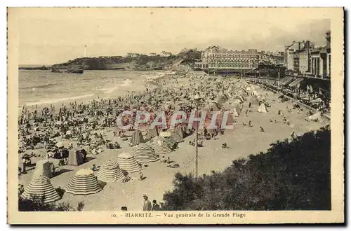 Ansichtskarte AK Biarritz Vue Generale De La Grande Plage