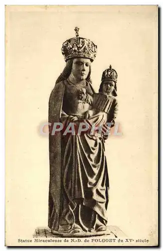 Cartes postales Statue Miraculeuse De ND de Folgoet