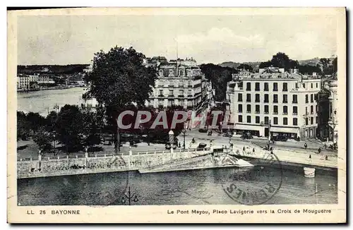 Cartes postales Bayonne Le Pont Mayou Place Lavigerie vers la croix de Mouguere