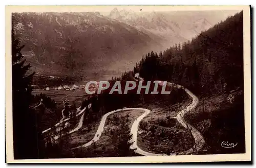 Cartes postales moderne Argentieres Les Lacets Du Col Des Montets