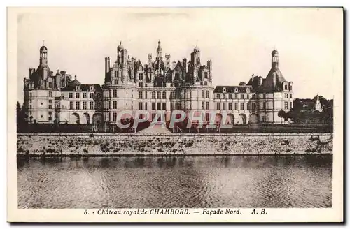 Cartes postales Chateau Royal De Chambord Facade Nord