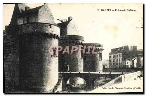 Cartes postales Nantes Entree Du Chateau