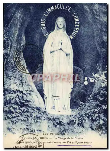 Cartes postales Lourdes La Vierge De La Grotte