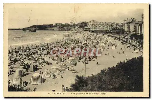 Cartes postales Biarritz Vue Generale De la Grande Plage