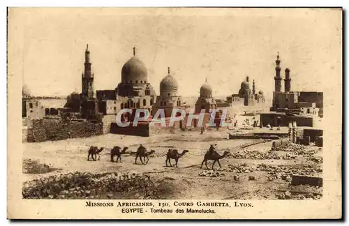 Cartes postales Missions Africaines Course Gambetta Lyon Egypte Tombeau des Mamelucks