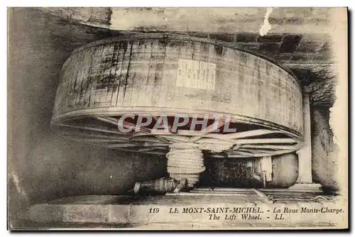 Cartes postales Le Mont Saint Michel La Roue monte charge