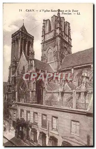 Cartes postales Caen L&#39Eglise Saint Jean Et La Tour penchee