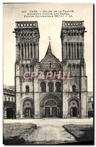 Cartes postales Caen Eglise De La Trinite Ancienne abbaye aux Dames Facade occidentale